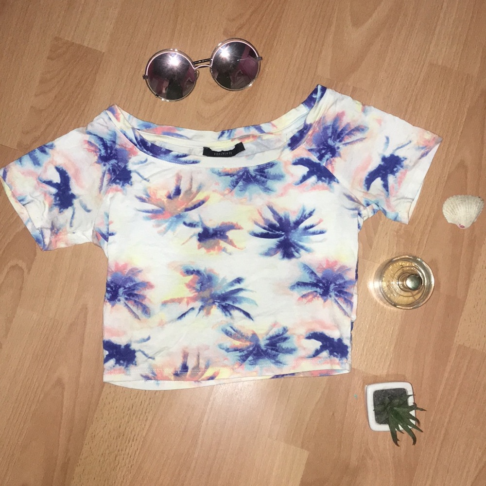 Palm Trees Crop Top